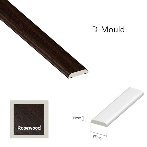 5m Long Wood Effect Plastic Trim For Window & Door Finishing Architrave 