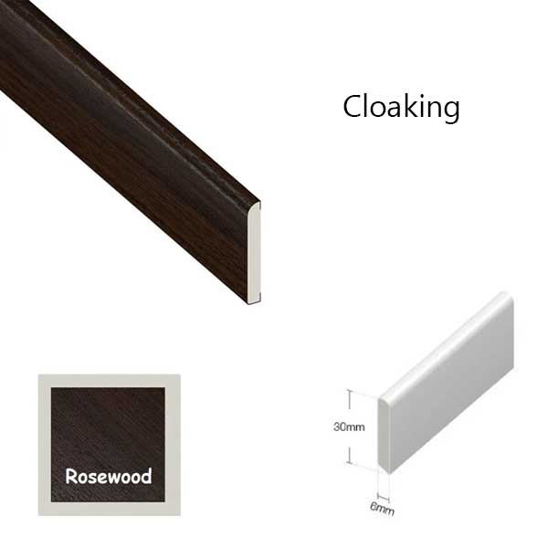 5m Long Wood Effect Plastic Trim For Window & Door Finishing Architrave 