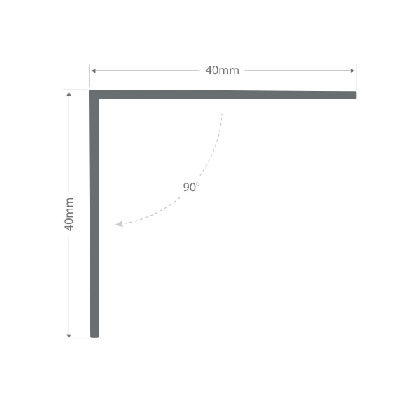 5m UPVC L Shaped Plastic Angle Corner Trim 90 Degree Rigid PVC Joint Cover Bead 