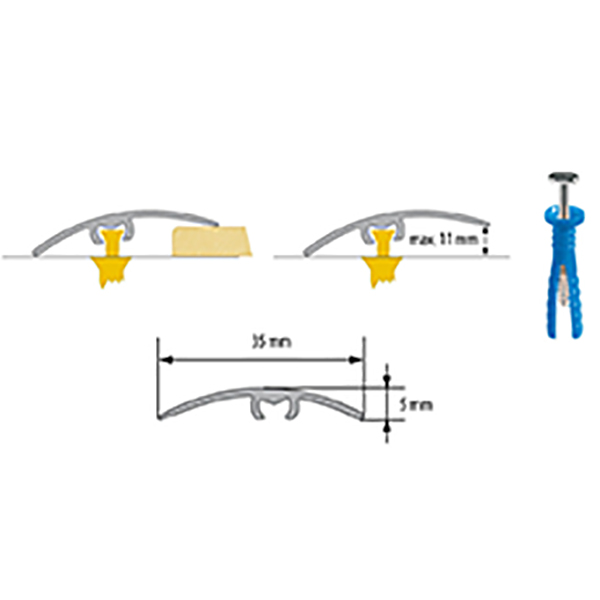 Almunium Door Bars Threshold Strip Transition Trim Laminate Tiles