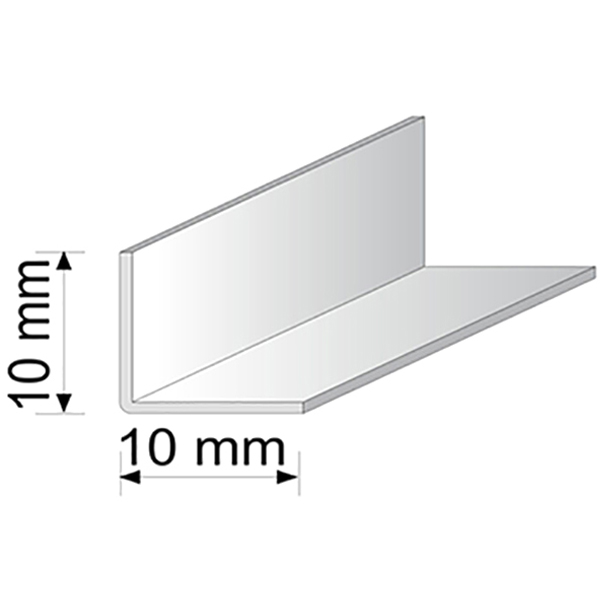 Silver Plastic PVC Corner 90 Degree Angle Trim Pack of 5