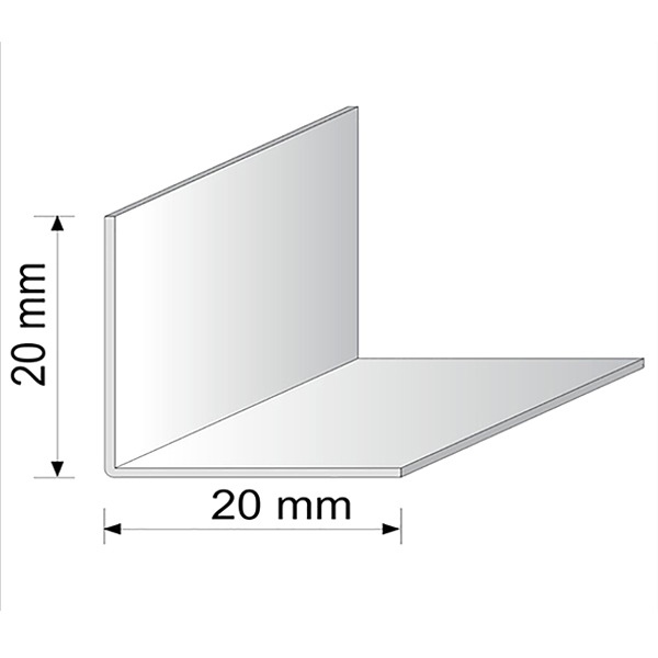 Silver Plastic PVC Corner 90 Degree Angle Trim Pack of 5