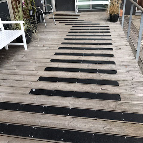 600mm GRP Anti Slip Decking Strips Free Drilling and Screws 15 Pieces