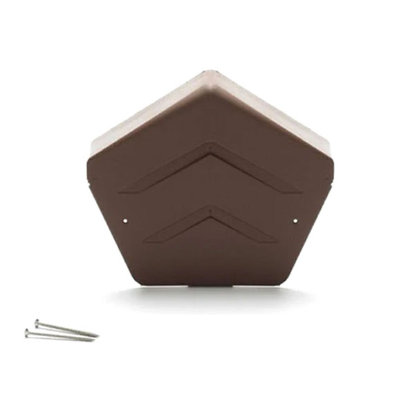 68mm U Ridge PVC End Cap with Fixing Screws