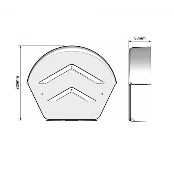 68mm U Ridge PVC End Cap with Fixing Screws