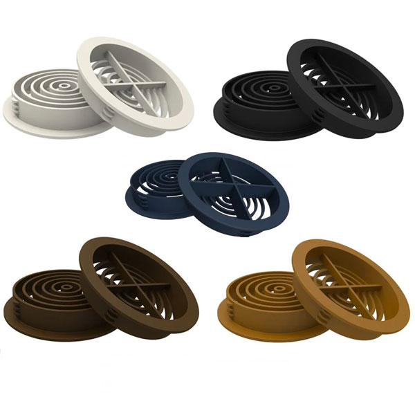 70mm Round Soffit Air Vents UPVC Push in Roof Disc Vent - 10 Pack