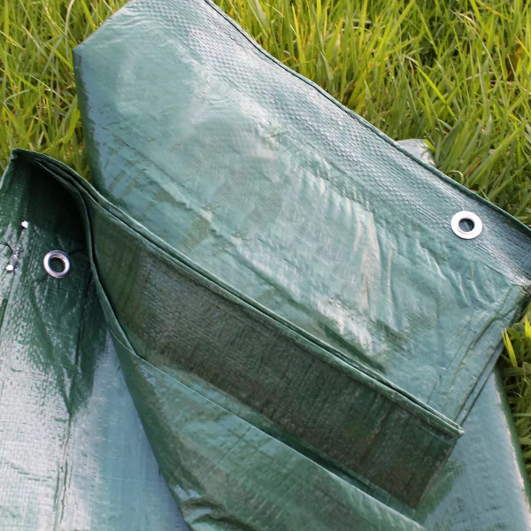 80 GSM Strengthened Waterproof Soft Strong Green Tarp Ground Sheet 