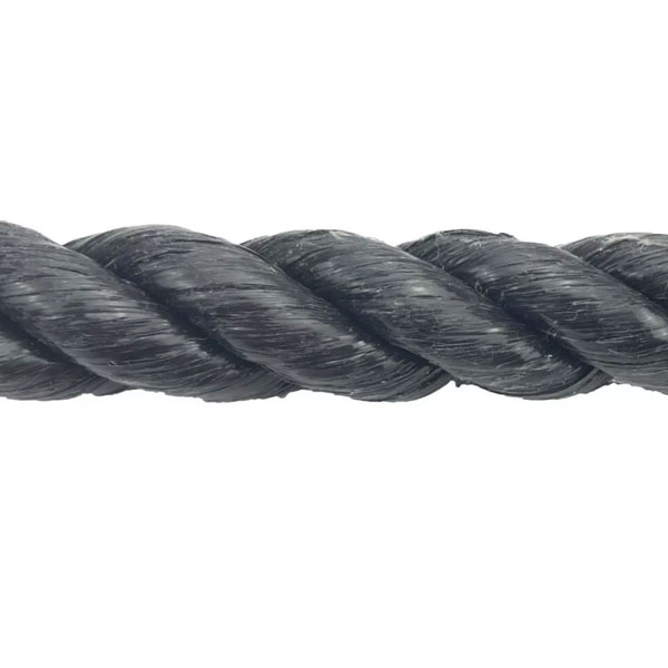 8mm Polypropylene Black Coil 3 Strand Nylon Lightweight Rope