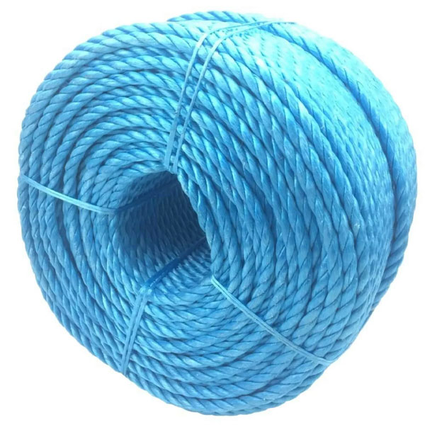 8mm Polypropylene Blue Coil 3 Strand Nylon Lightweight Rope