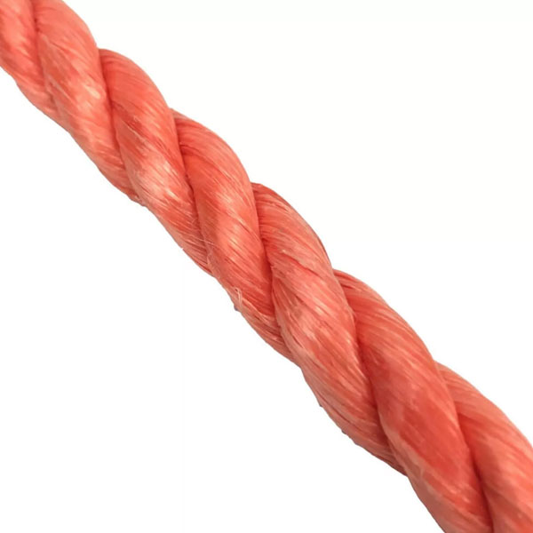 8mm Polypropylene Orange Coil 3 Strand Nylon Lightweight Rope 