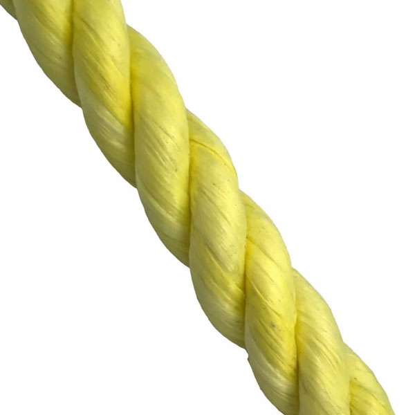 8mm Polypropylene Yellow Rope Coil 3 Strand Nylon Lightweight Rope