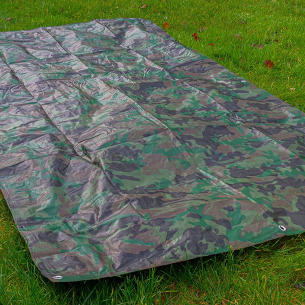 90 GSM Waterproof Strong Camo Tarpaulin Camp Cover Army Basha