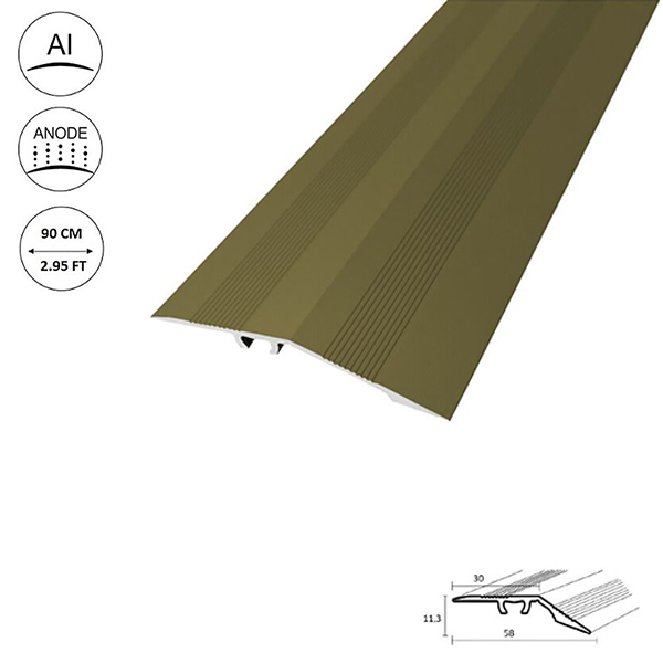  58mm Aluminium Door Bars Threshold Strip Transition Trim Laminate Tiles Ramp