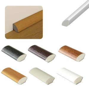 95cm Long UPVC Quadrant Plastic Finishing Glossy Trim - Pack of 5