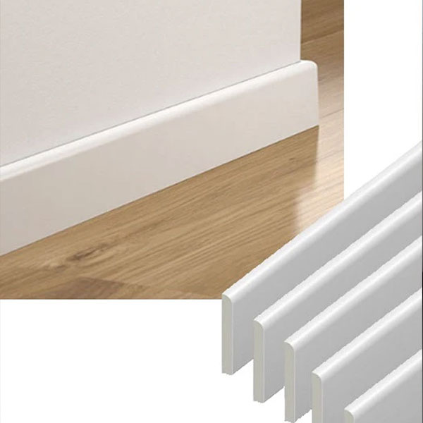 95mm UPVC Skirting Board Architrave Trim Flat Design 