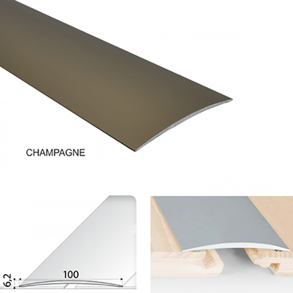 Aluminium Self Adhesive Door Threshold Floor Trim for  wooden, laminate, vinyl, Tiled Floors