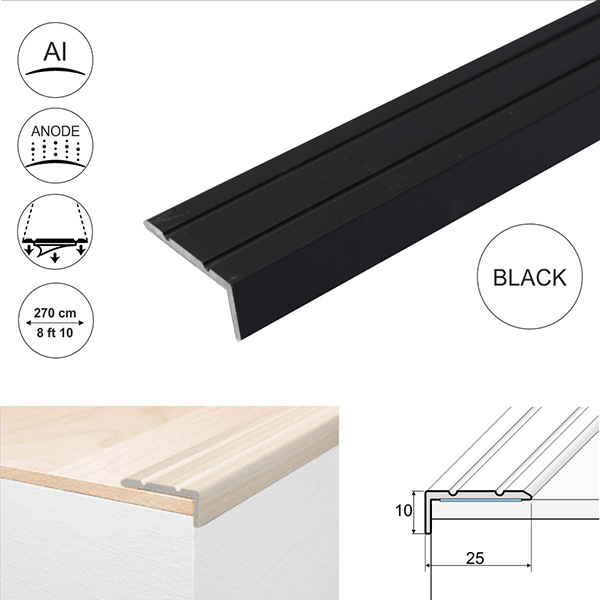 Aluminium Anti Non Slip Stair Edge Nosing