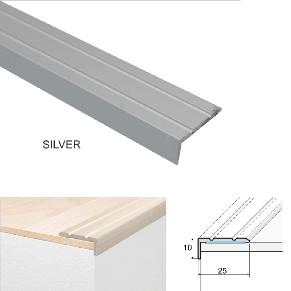 Aluminium Anti Non Slip Stair Edge Nosing