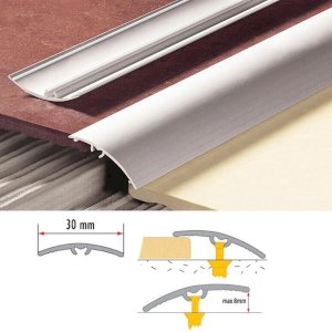 Aluminium Carpet Cover Door Threshold - Silver Floor Trim Transition Strip