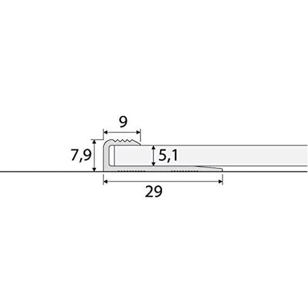 Aluminium Carpet Edge Ending Profile Cover Strip Floor Trim