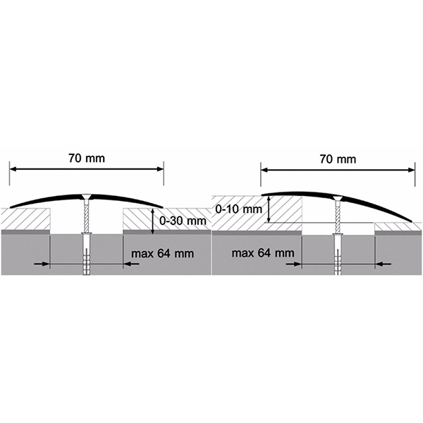 Aluminium Door Bars Threshold Strip Transition Trim Laminate