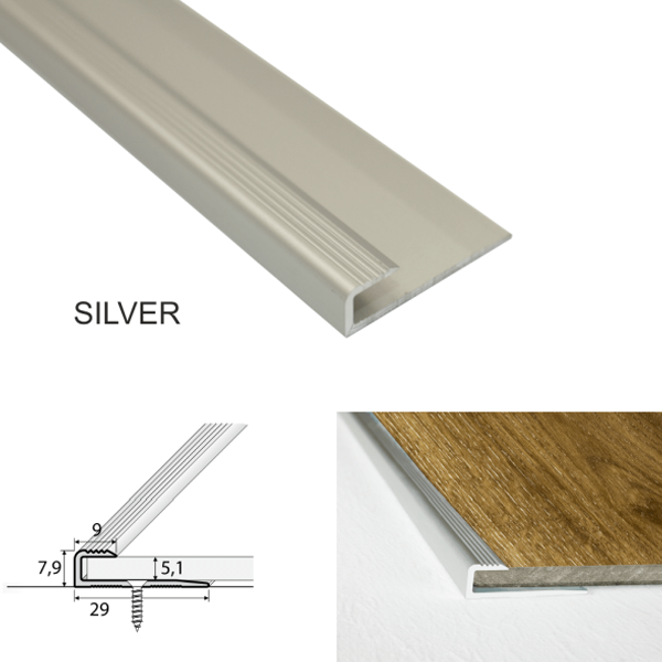 Aluminium Door Floor Threshold  For Luxury Click Vinyl Flooring