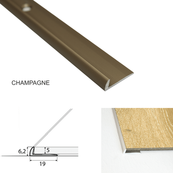 Aluminium Door Thresholds for Luxury Click Vinyl Flooring