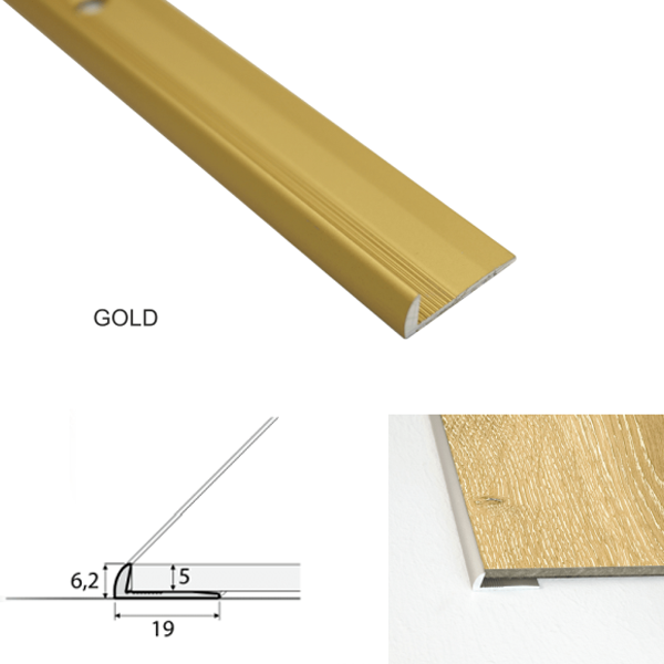 Aluminium Door Thresholds for Luxury Click Vinyl Flooring