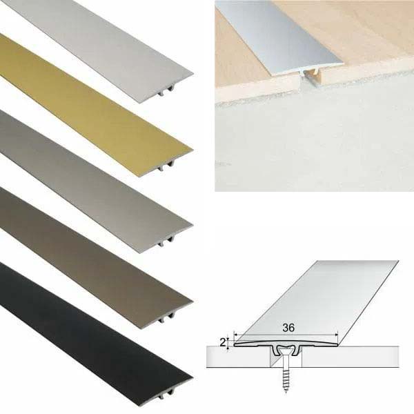 Aluminium Flat Door Threshold A68 36mm Anodised Profile