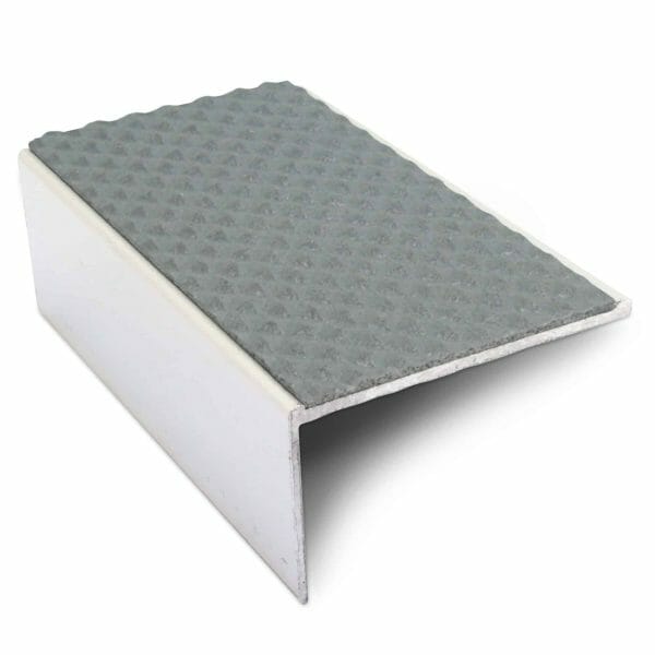 Aluminium Non Slip Stair Nosing Edge Trim With PVC Insert 56 x 32 mm 