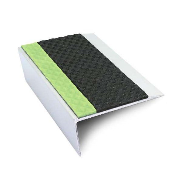 Commercial Stair Nosing 66mm x 32mm Edge Trim With Anti Slip PVC Insert