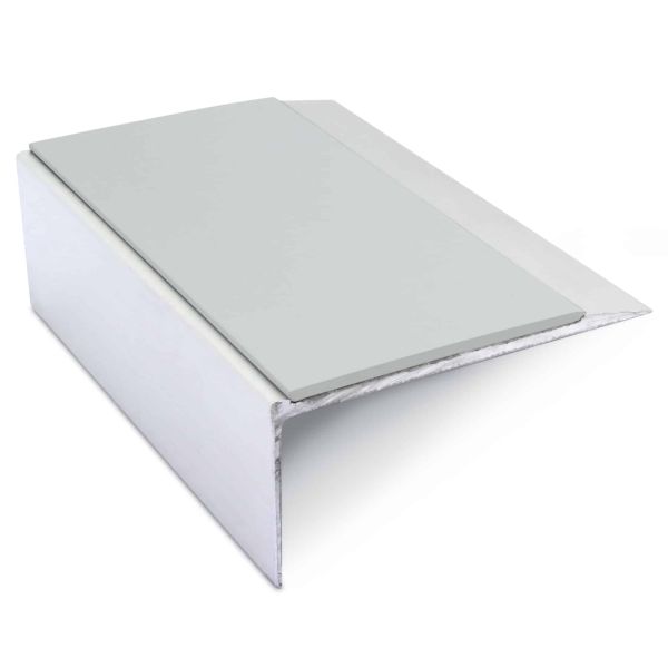 Aluminium Non Slip Stair Nosing 66mm x 32mm Edge Trim With Pvc Insert