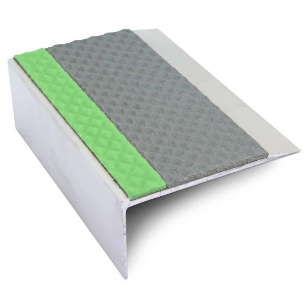 Commercial Stair Nosing 66mm x 32mm Edge Trim With Anti Slip PVC Insert