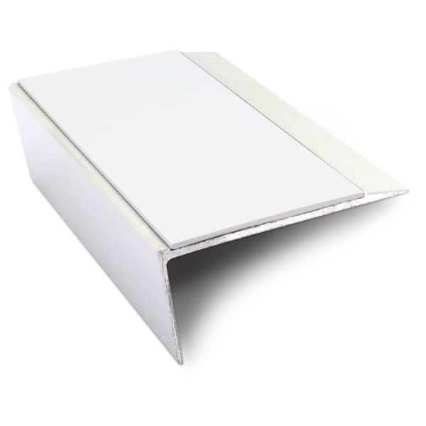 Aluminium Stair Nosing 66mm x 32mm Edge Trim With Non Slip Pvc Insert