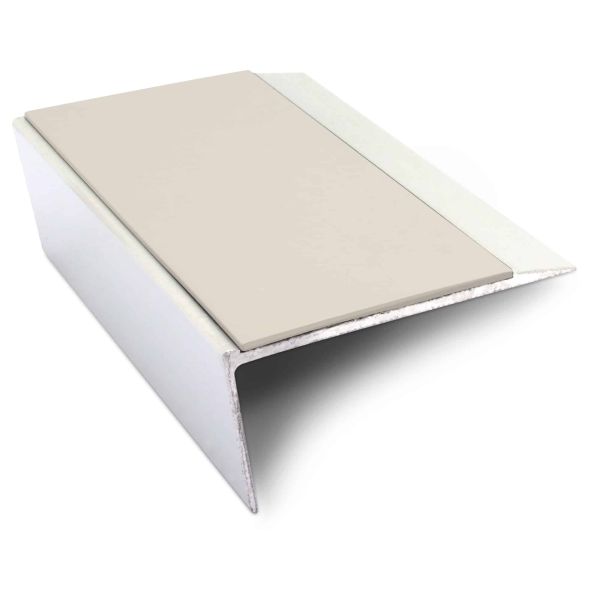 Aluminium Stair Nosing 66mm x 32mm Edge Trim With Non Slip Pvc Insert