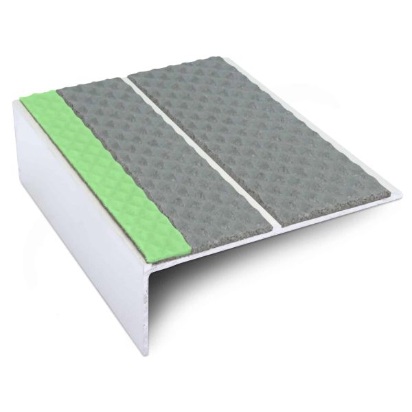 85mm x 30mm Commercial Stair Nosing Edge Trim With Anti Slip PVC Insert 