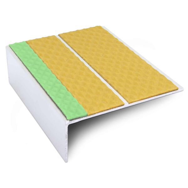 85mm x 30mm Commercial Stair Nosing Edge Trim With Anti Slip PVC Insert 