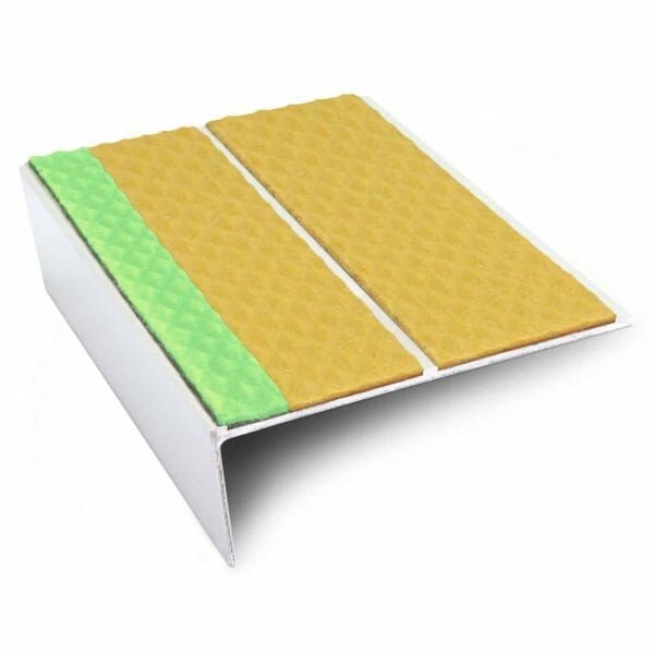 Aluminium Non Slip Stair Nosing Edge Trim With Pvc Insert 85 x 32mm