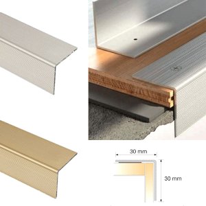 Aluminium Self Adhesive Stairs Nosing For Tile And Carpet Treads