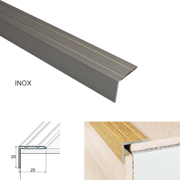 Aluminium Stair Nosing For Stairs Edge Protection Self Adhesive