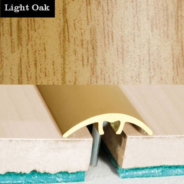 Aluminium Wood Effect Door Threshold for Connecting Wooden, Laminate, Carpet, Vinly Floors