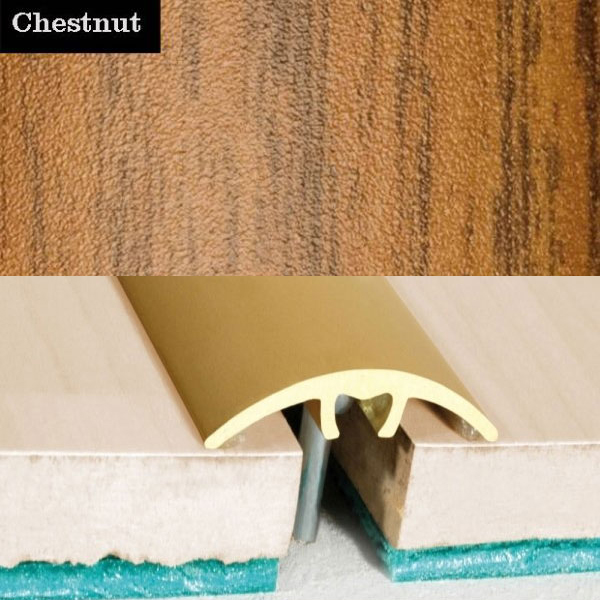 Aluminium Wood Effect Door Threshold for Connecting Wooden, Laminate, Carpet, Vinly Floors