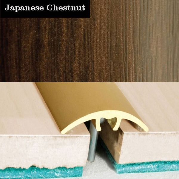 Aluminium Wood Effect Door Threshold for Connecting Wooden, Laminate, Carpet, Vinly Floors