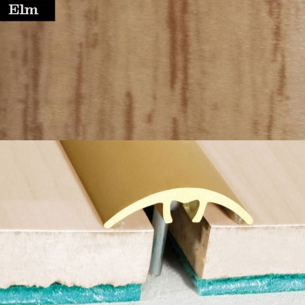 Aluminium Wood Effect Door Threshold for Connecting Wooden, Laminate, Carpet, Vinly Floors