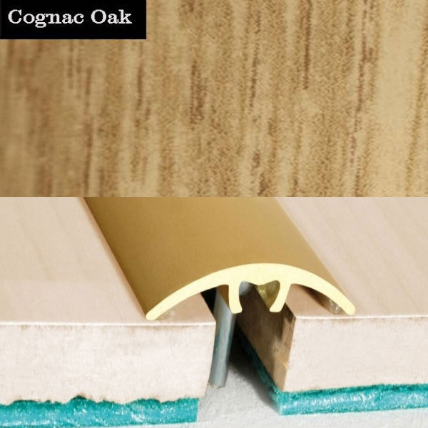 Aluminium Wood Effect Door Threshold for Connecting Wooden, Laminate, Carpet, Vinly Floors