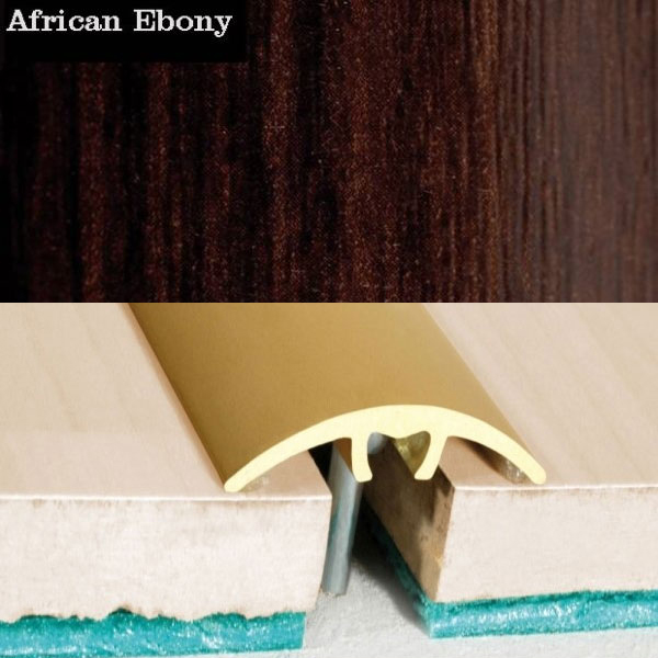 Aluminium Wood Effect Door Threshold for Connecting Wooden, Laminate, Carpet, Vinly Floors