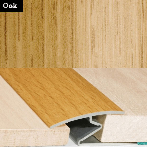 Aluminium Wood Effect Door Thresholds For Vinyl, Carpet, Laminate, Wooden Floors