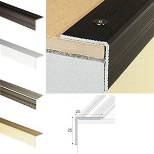 ANODISED Aluminium Anti Non Slip Stair Nosing EdgeTrim Self Adhesive