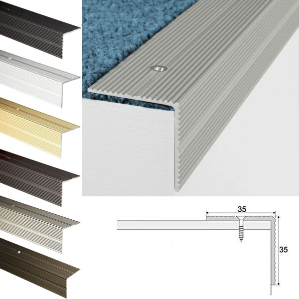 ANODISED Aluminium Anti Slip Stair Nosing Edge Trim