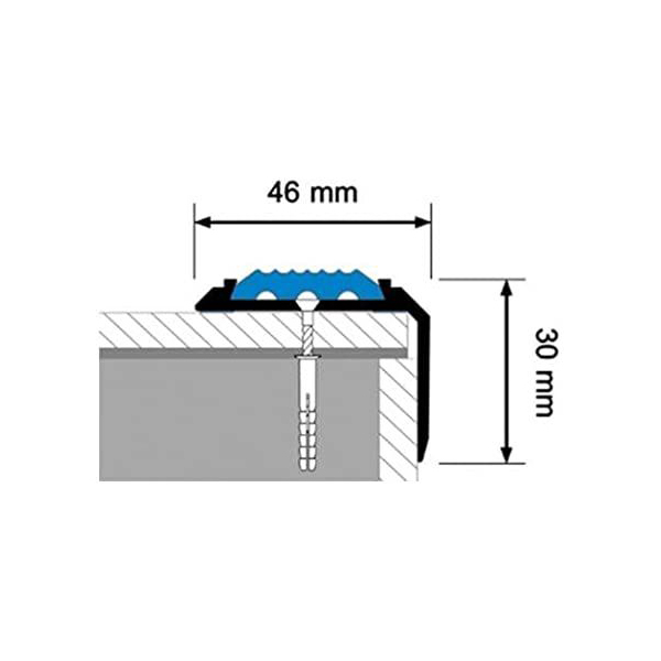 Anodised Aluminium Stair Nosing Edge Trim Step Nose Edging Nosing